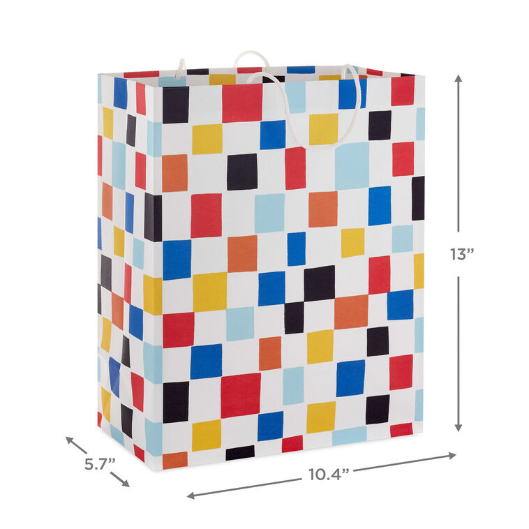 Hallmark 13" Colorful Checkered Large Gift Bag