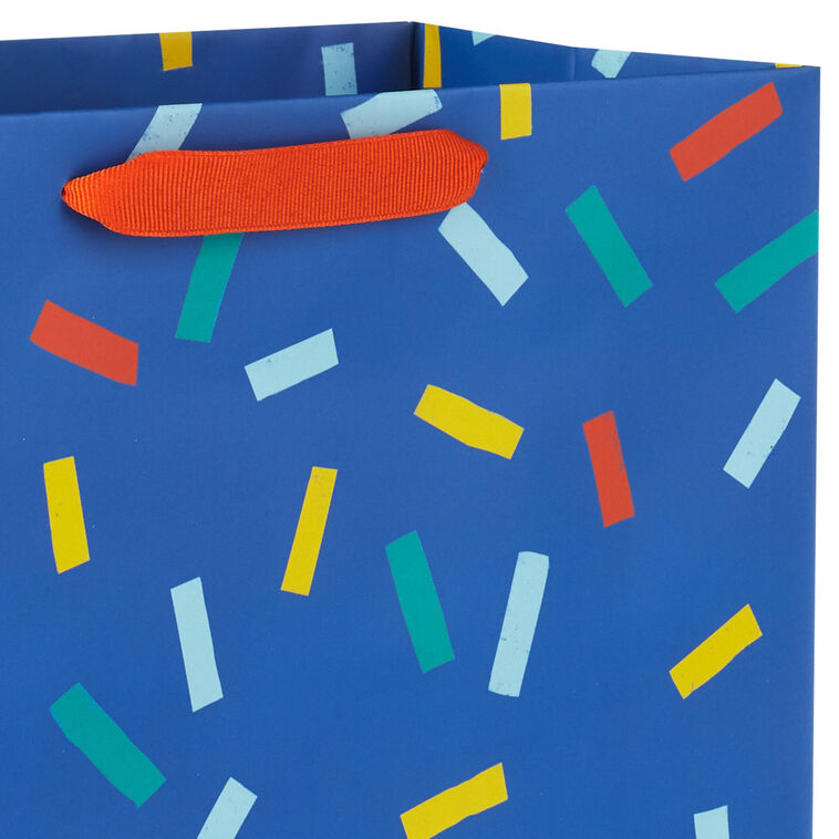 Hallmark 13" Confetti On Blue Large Gift Bag