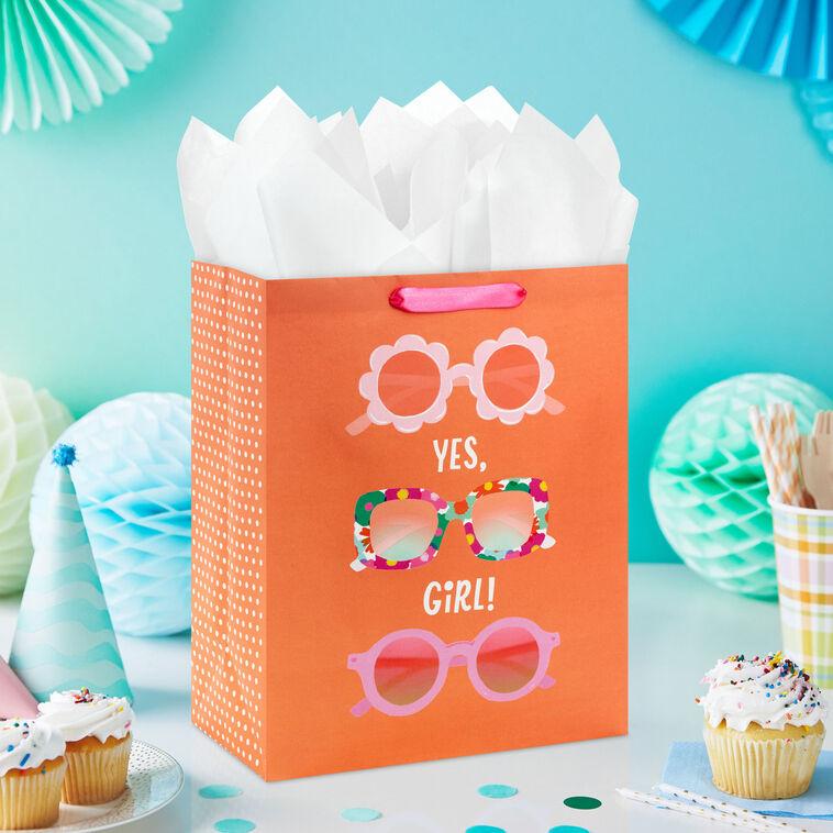 Hallmark 13" Fun Sunnies On Orange Large Gift Bag