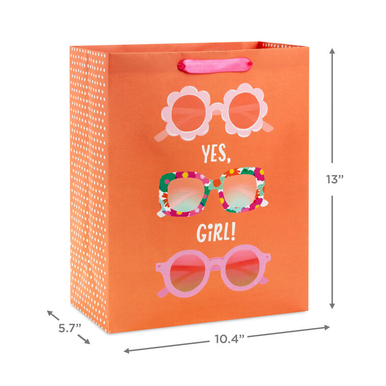 Hallmark 13" Fun Sunnies On Orange Large Gift Bag