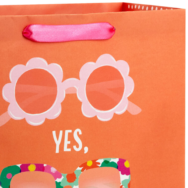 Hallmark 13" Fun Sunnies On Orange Large Gift Bag