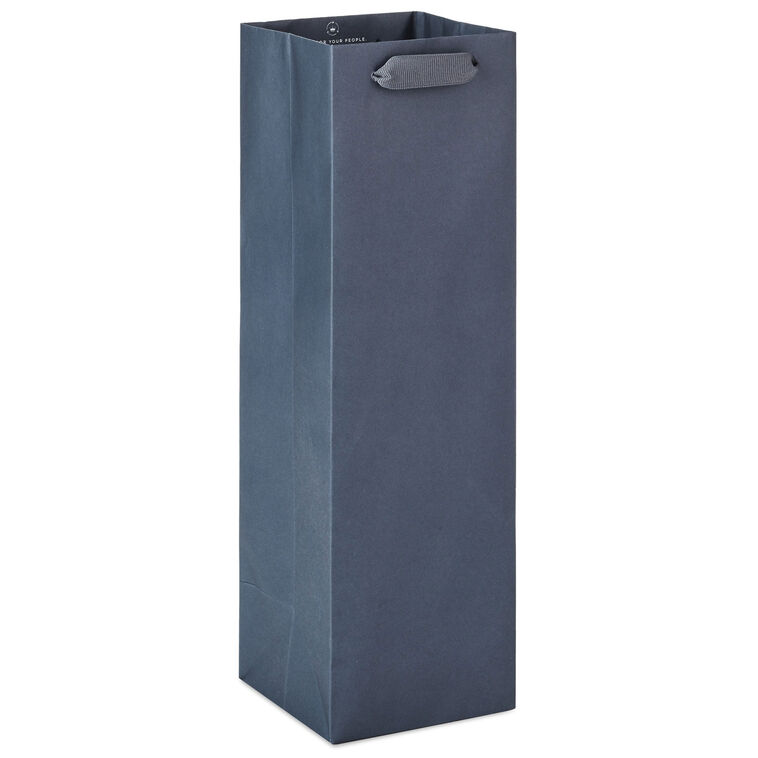 hallmark 13" Gray Wine Gift Bag