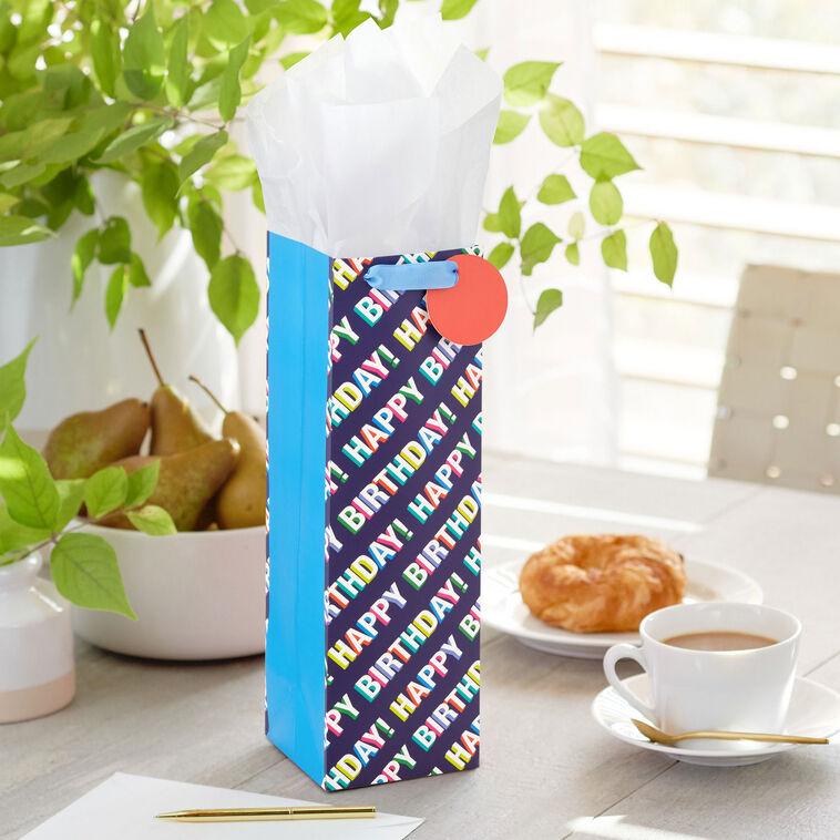 Hallmark 13" Happy Birthday Wishes Wine Gift Bag