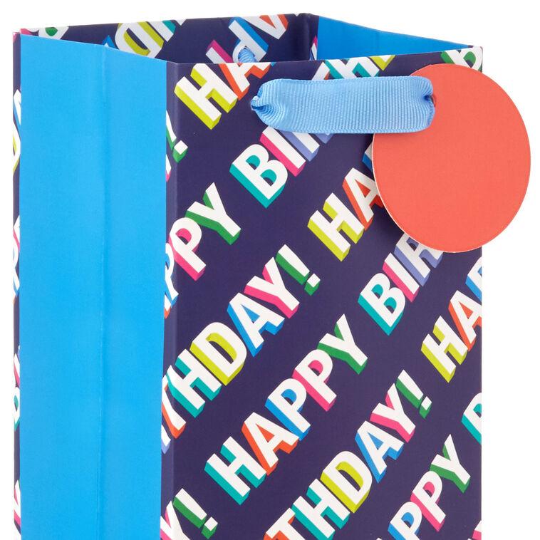Hallmark 13" Happy Birthday Wishes Wine Gift Bag