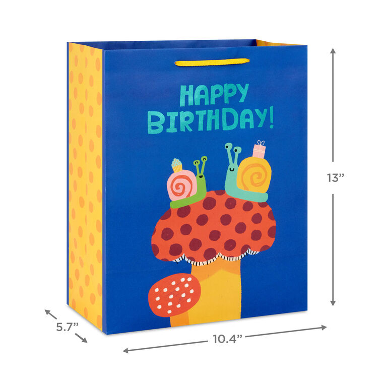 Hallmark 13" Happy Snails Large Birthday Gift Bag