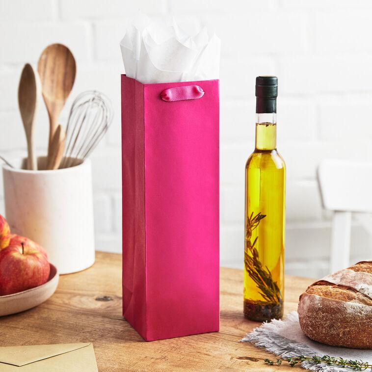 Hallmark 13" Hot Pink Wine Gift Bag