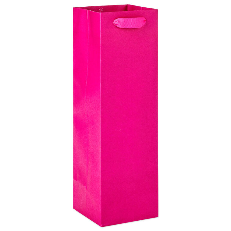 hallmark 13" Hot Pink Wine Gift Bag