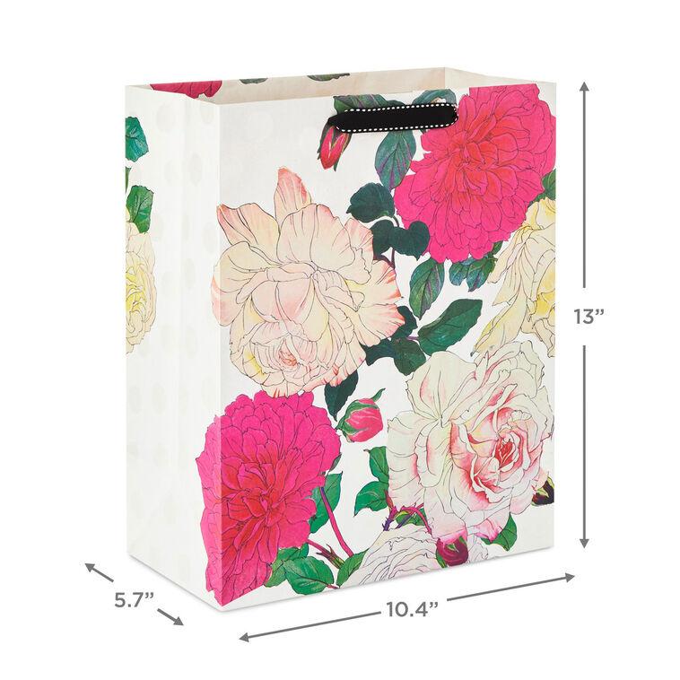 Hallmark 13" Illustrated Roses Large Gift Bag