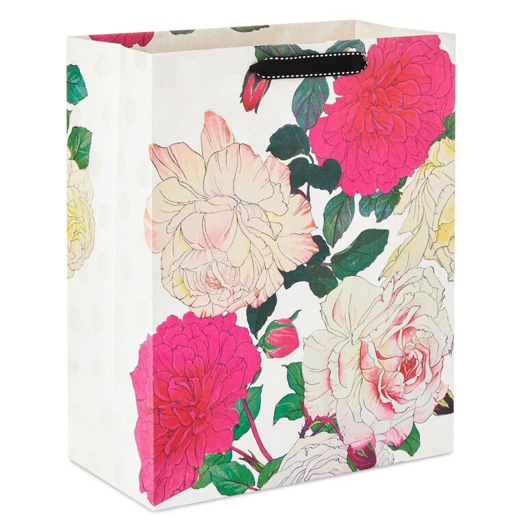 hallmark 13" Illustrated Roses Large Gift Bag