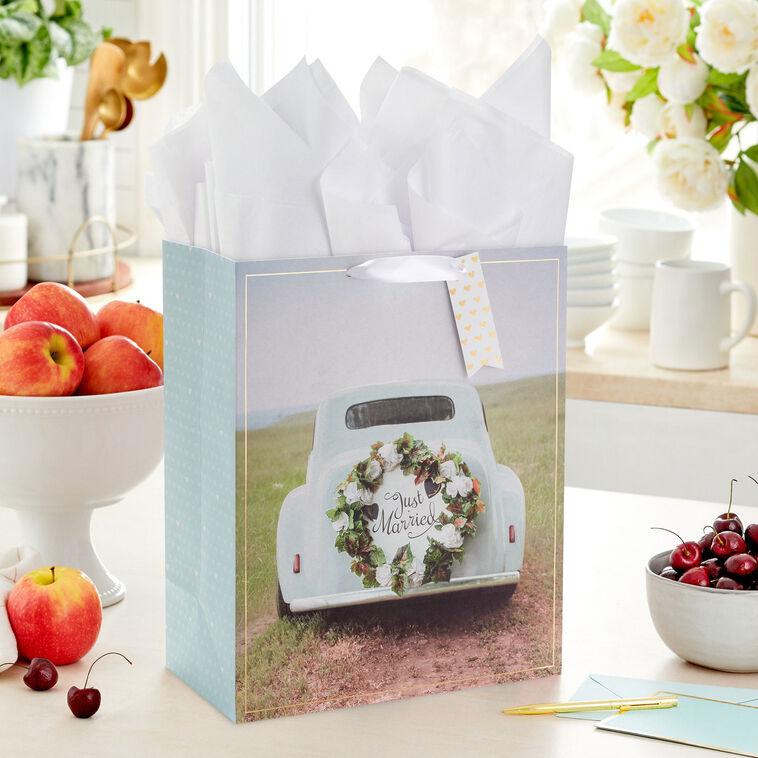Hallmark 13" Just Married Large Wedding Gift Bag