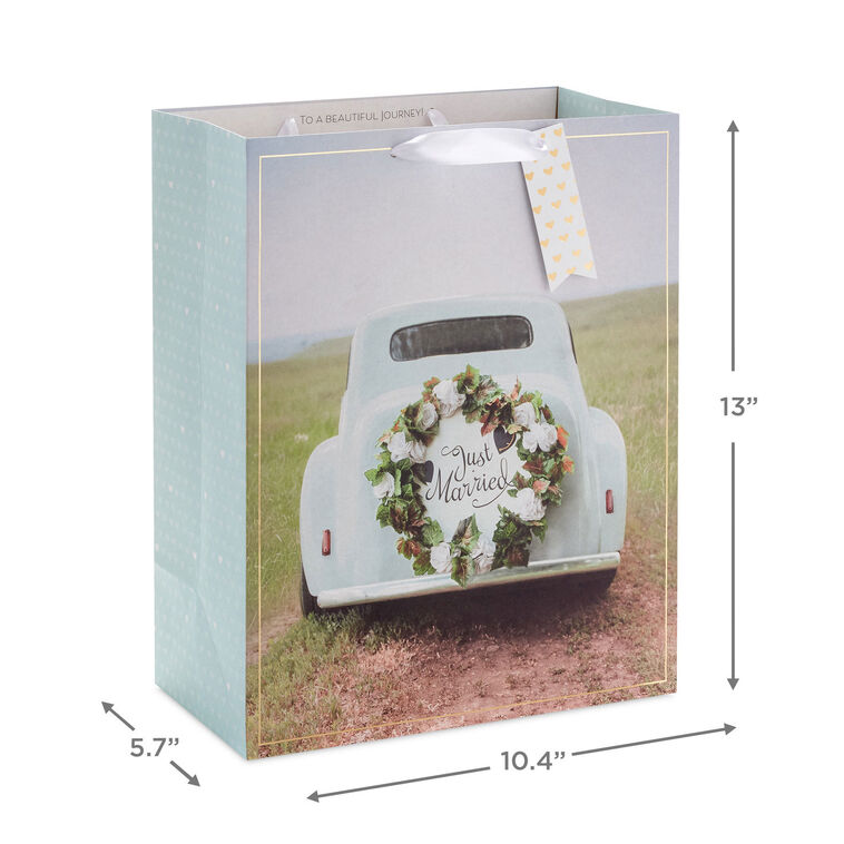Hallmark 13" Just Married Large Wedding Gift Bag