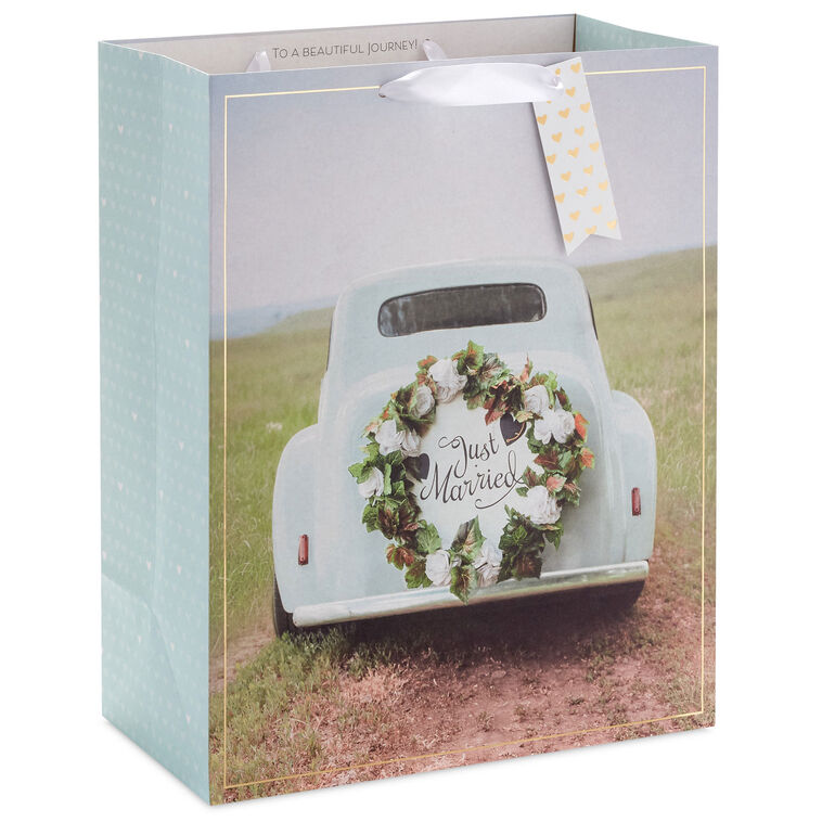 hallmark 13" Just Married Large Wedding Gift Bag