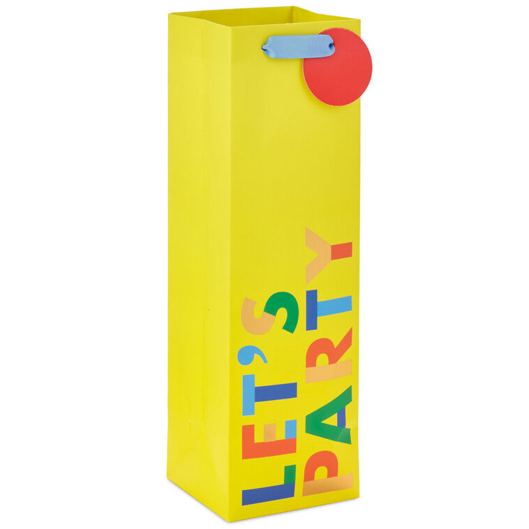 hallmark 13" Let's Party Wine Gift Bag