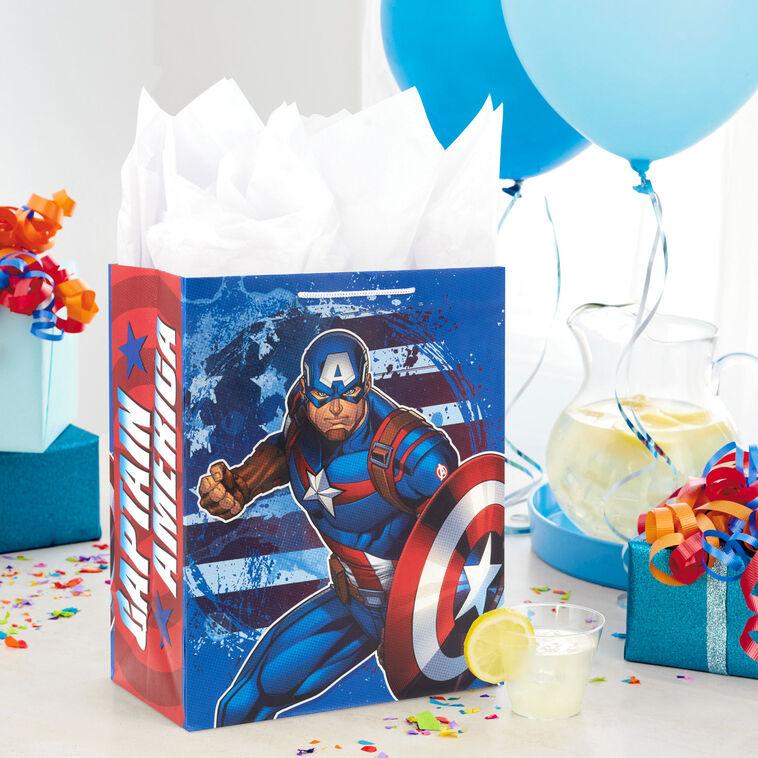 Hallmark 13" Marvel Captain America Large Gift Bag