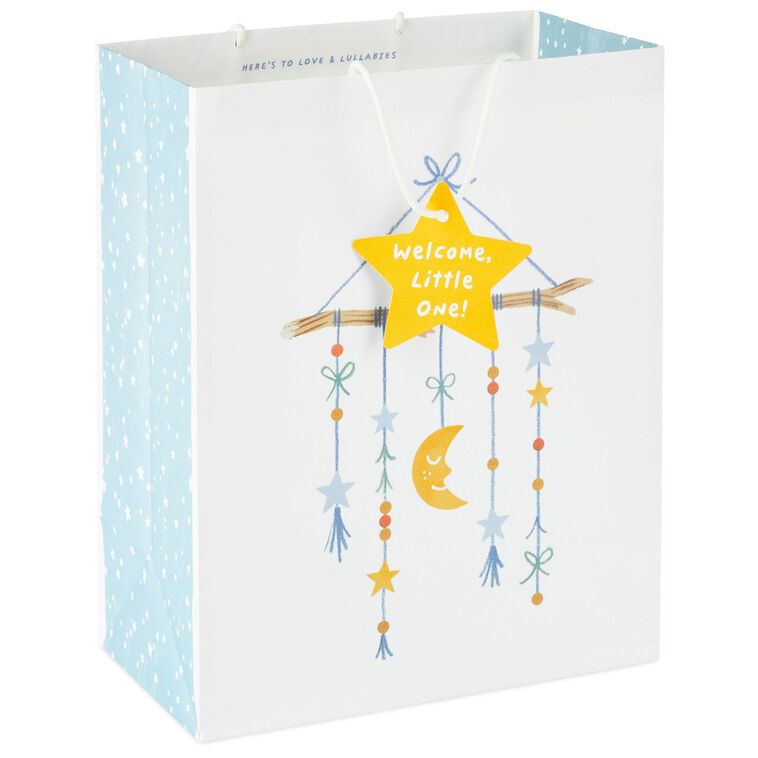 hallmark 13" Moon and Stars Large New Baby Gift Bag