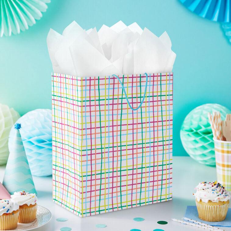 Hallmark 13" Multicolor Windowpane Large Gift Bag