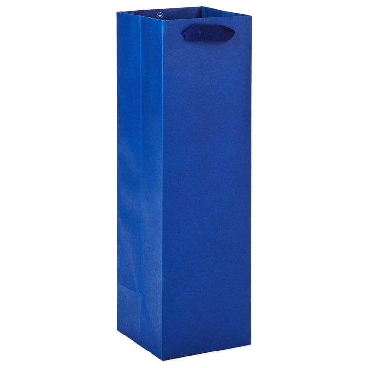 hallmark 13" Navy Blue Wine Gift Bag