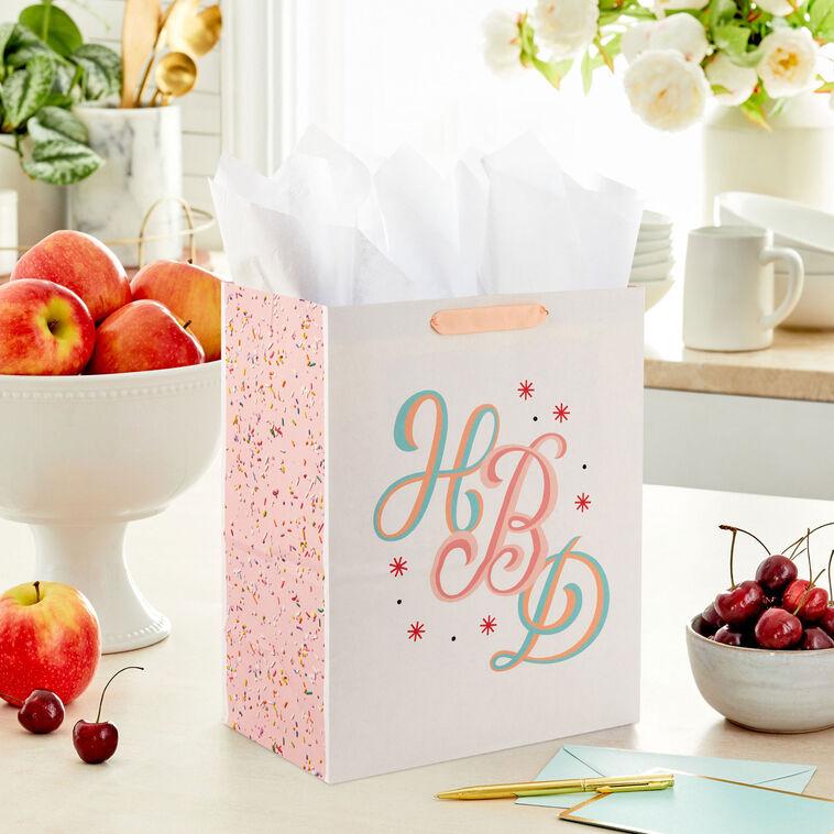 Hallmark 13" Pastel HBD Large Gift Bag