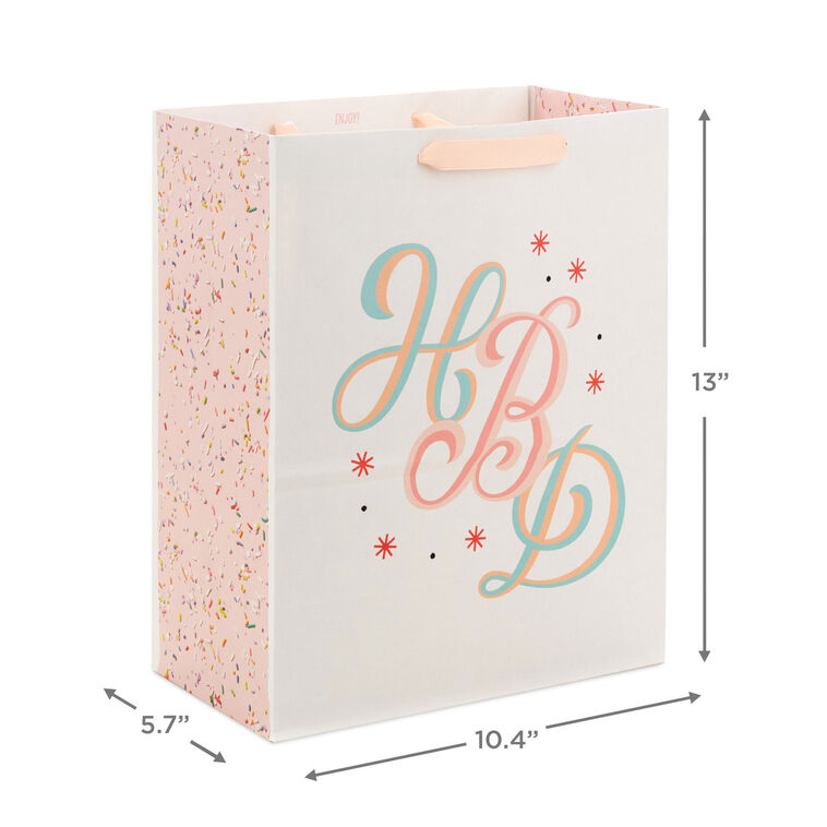 Hallmark 13" Pastel HBD Large Gift Bag