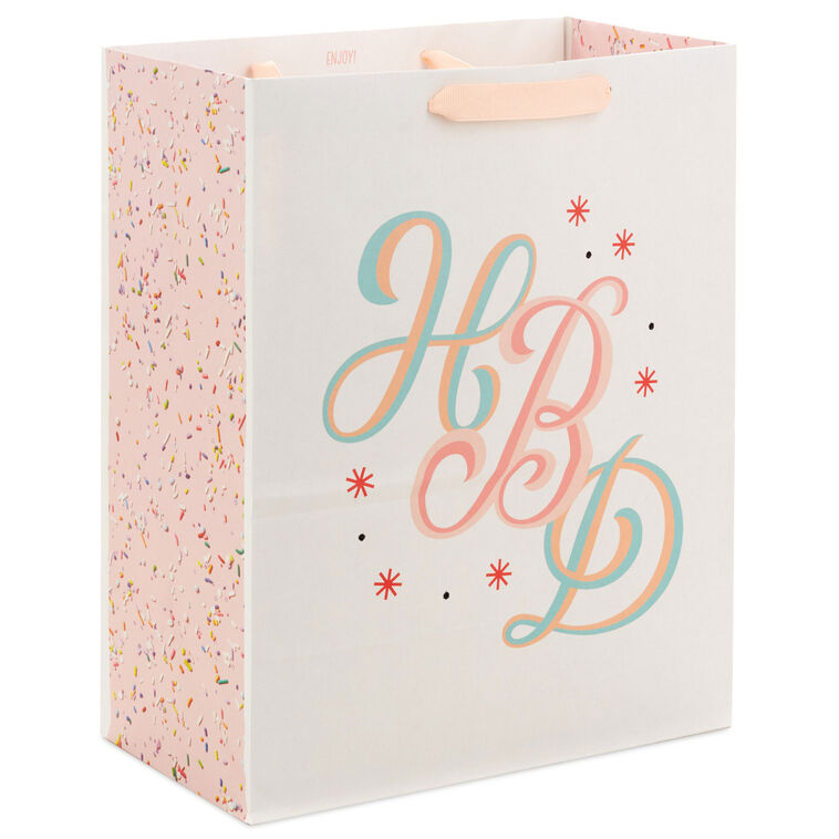 hallmark 13" Pastel HBD Large Gift Bag