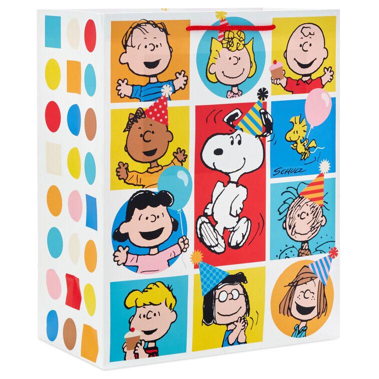 hallmark 13" Peanuts® Gang Large Birthday Gift Bag