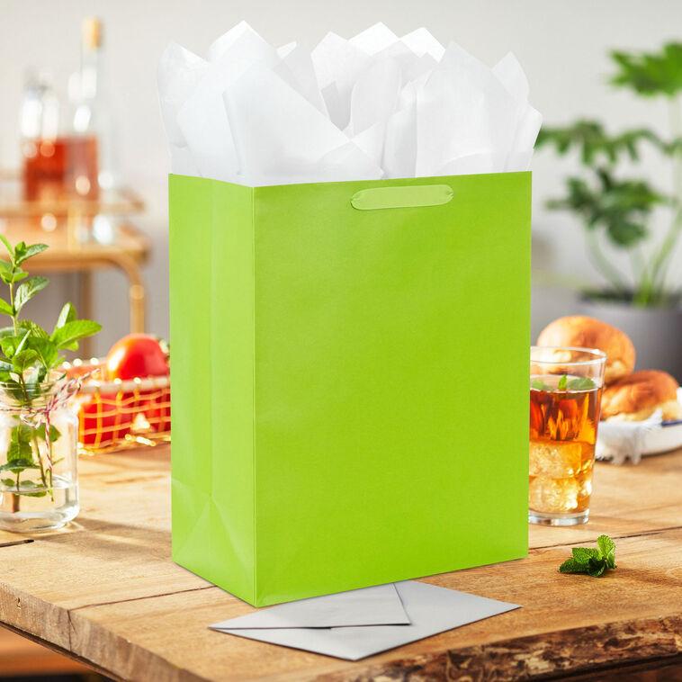 Hallmark 13" Solid Lime Green Large Gift Bag