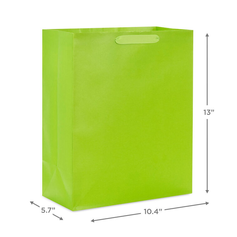 Hallmark 13" Solid Lime Green Large Gift Bag