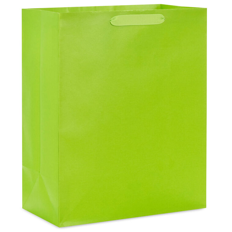 hallmark 13" Solid Lime Green Large Gift Bag