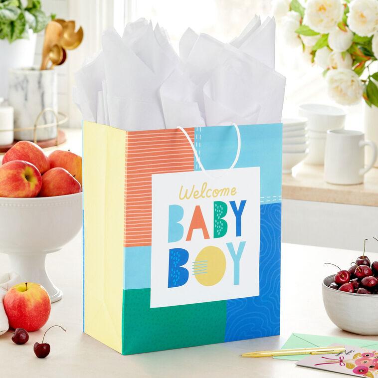 Hallmark 13" Welcome Baby Boy Large Gift Bag
