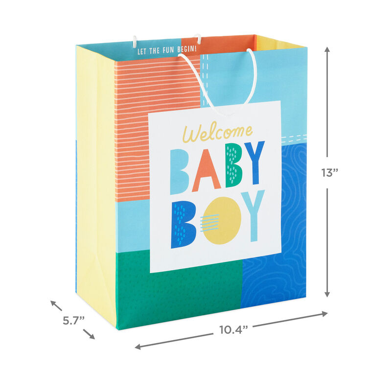 Hallmark 13" Welcome Baby Boy Large Gift Bag