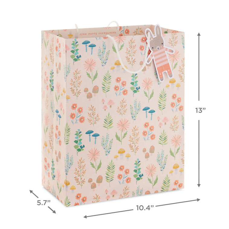 Hallmark 13" Woodland Flowers Large Gift Bag