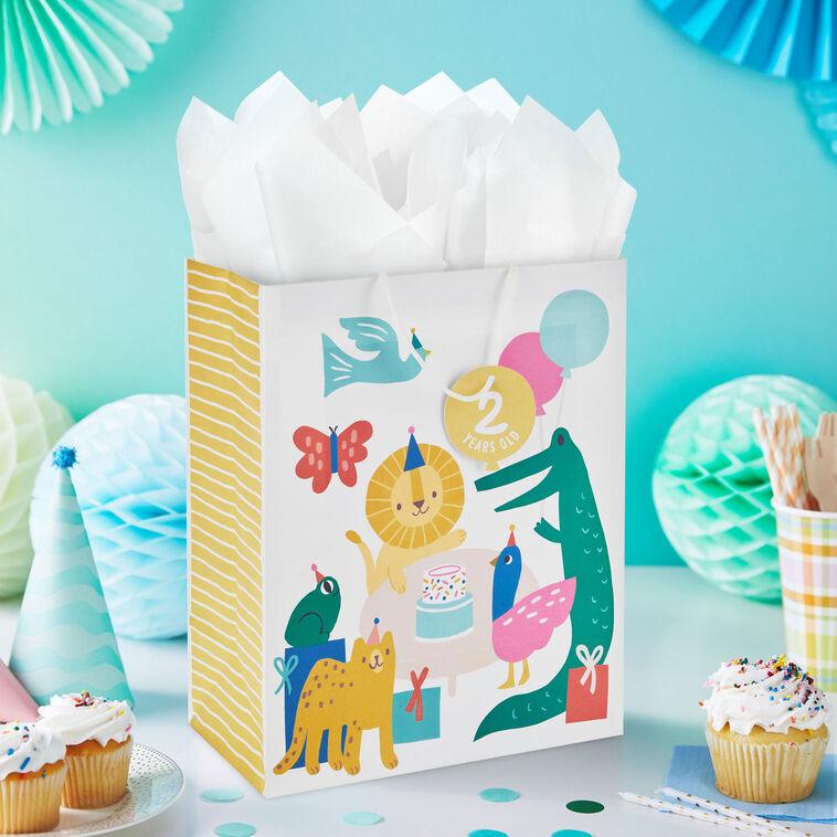 Hallmark 13" Zoo Animals Large Birthday Gift Bag