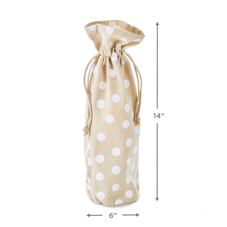 Hallmark 14" Polka-Dot Fabric 3-Pack Wine Gift Bags