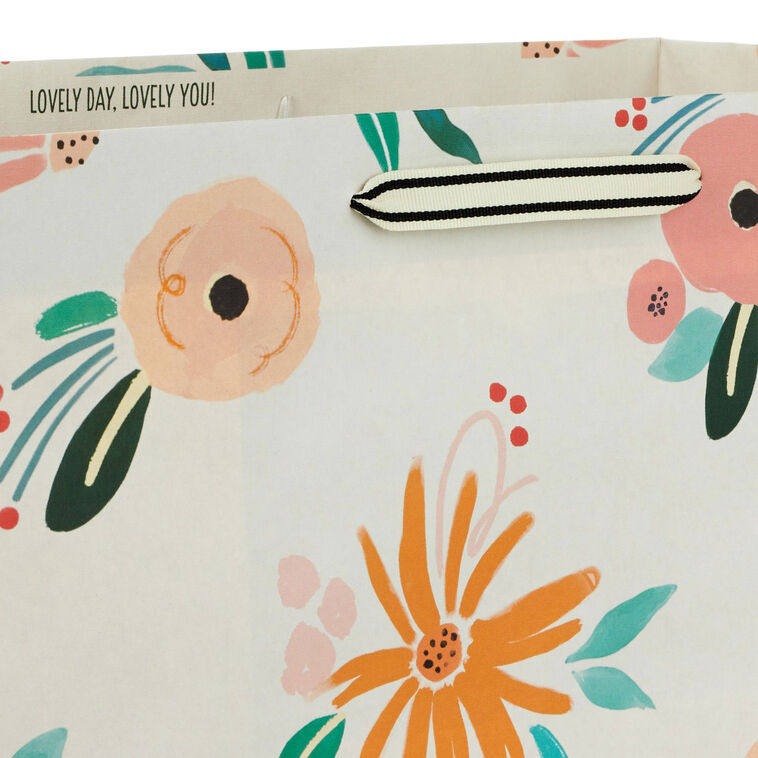 Hallmark 15" Dainty Floral Extra-Deep Gift Bag