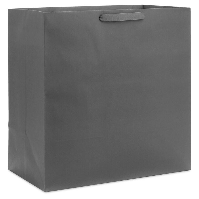 hallmark 15" Gray Extra-Deep Gift Bag