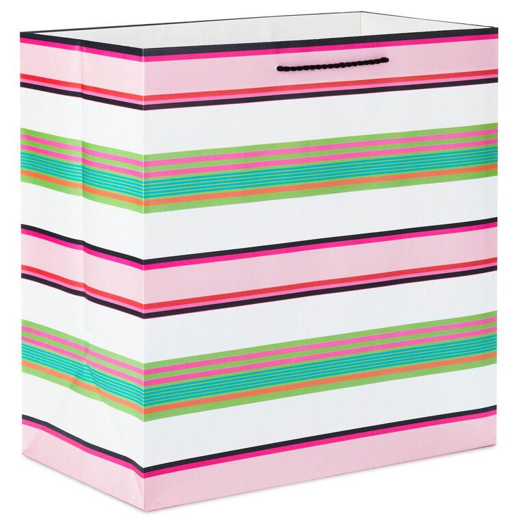 hallmark 15" Modern Stripes Extra-Deep Gift Bag