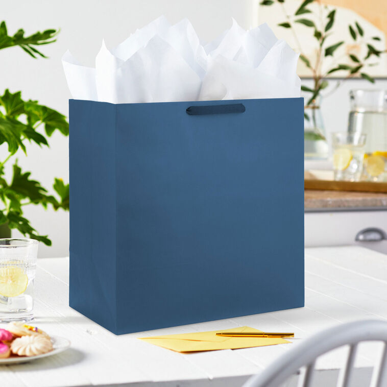 Hallmark 15" Navy Extra-Deep Gift Bag