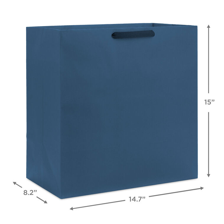 Hallmark 15" Navy Extra-Deep Gift Bag