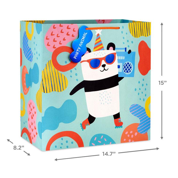 Hallmark 15" Panda Party Animal Extra-Deep Gift Bag