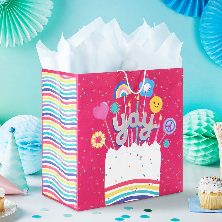 Hallmark 15" Yay Cake Extra-Deep Birthday Gift Bag