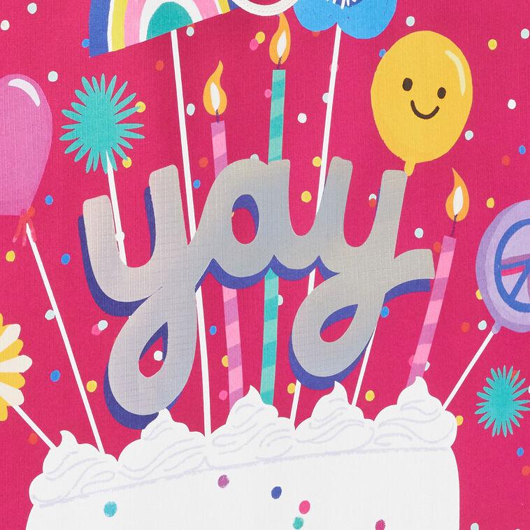 Hallmark 15" Yay Cake Extra-Deep Birthday Gift Bag