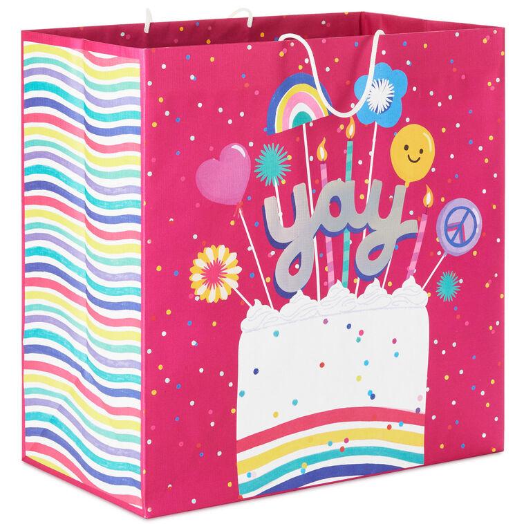 hallmark 15" Yay Cake Extra-Deep Birthday Gift Bag