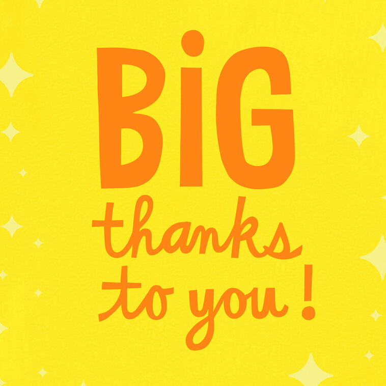 Hallmark 16" Big Thanks Jumbo Thank-You Card