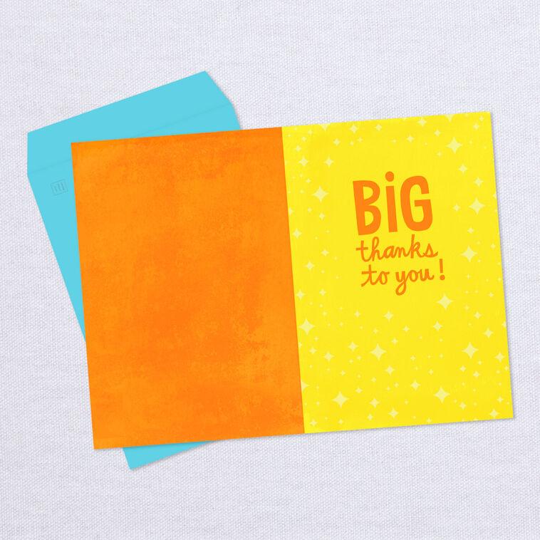 Hallmark 16" Big Thanks Jumbo Thank-You Card