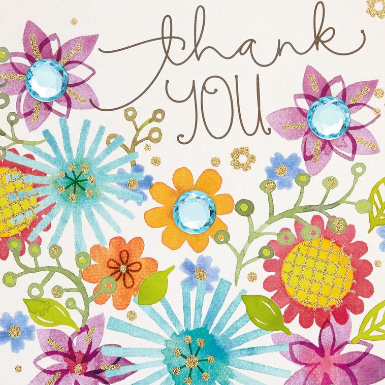 Hallmark 16" Dog With Flowers Jumbo Thank-You Card