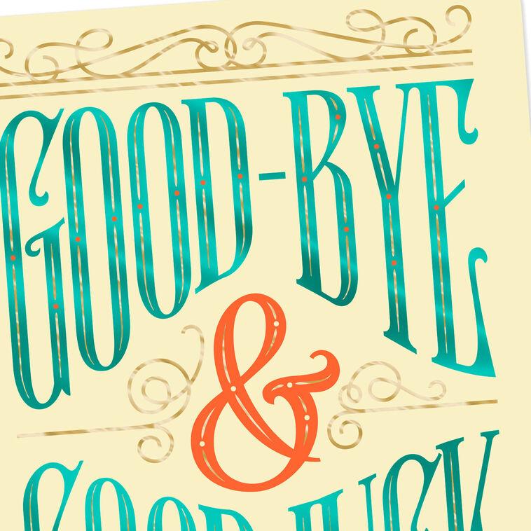 Hallmark 16" Good Luck Jumbo Goodbye Card