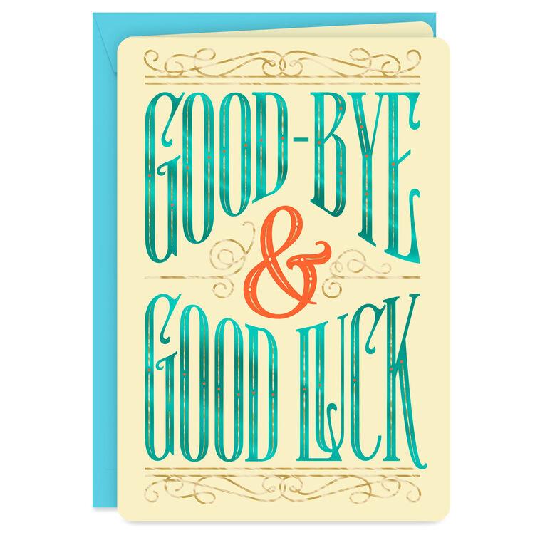 hallmark 16" Good Luck Jumbo Goodbye Card