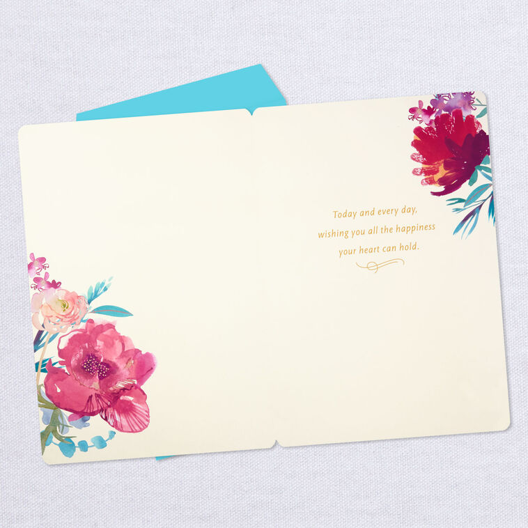 Hallmark 16" Purple Flowers Jumbo Birthday Card
