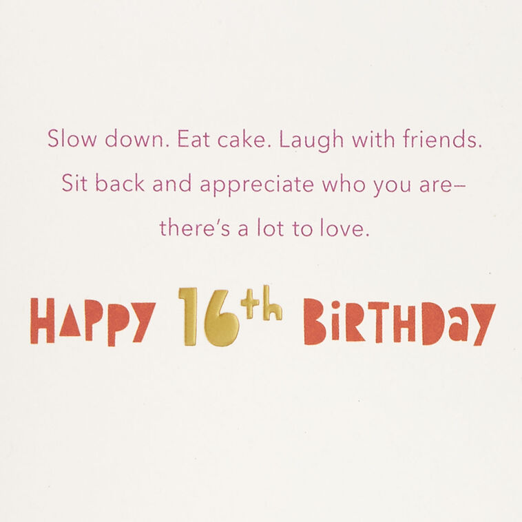 Hallmark 16 Years Amazing And Loved Birthday Card