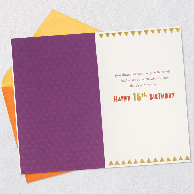 Hallmark 16 Years Amazing And Loved Birthday Card
